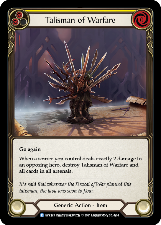 Talisman of Warfare [EVR193] (Everfest)  1st Edition Cold Foil | Good Games Adelaide SA