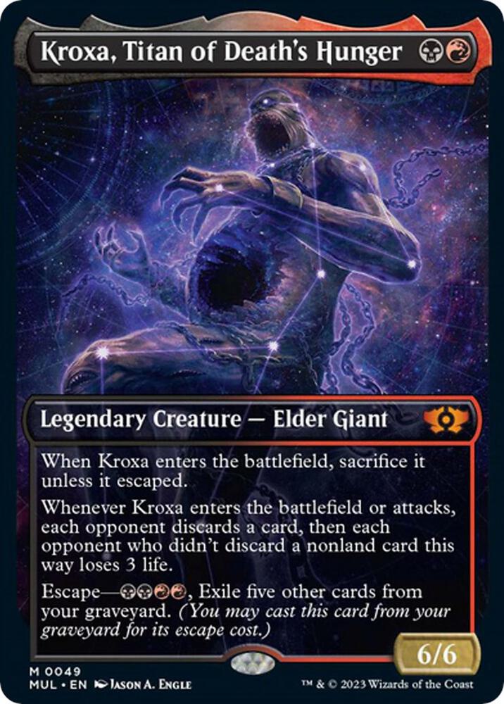 Kroxa, Titan of Death's Hunger 49 (March of the Machine: Multiverse Legends)  - Showcase Foil | Good Games Adelaide SA