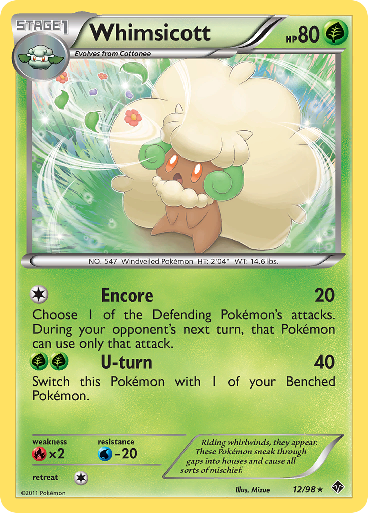 Whimsicott (12/98) [Black & White: Emerging Powers] | Good Games Adelaide SA