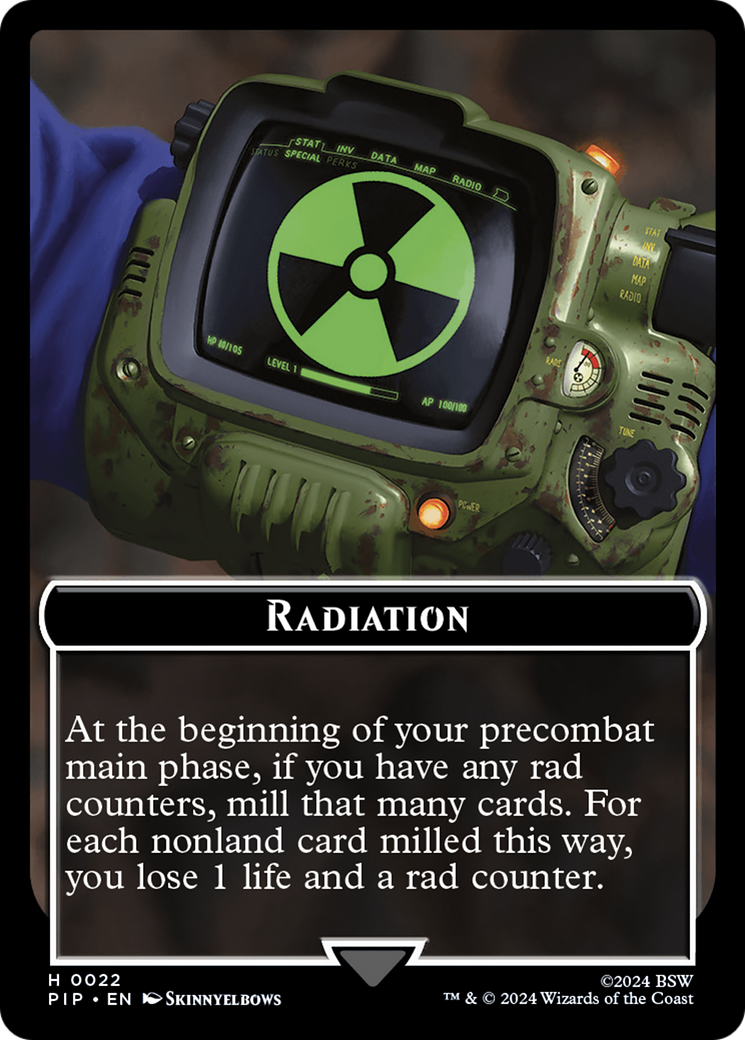 Radiation // Alien Double-Sided Token [Fallout Tokens] | Good Games Adelaide SA