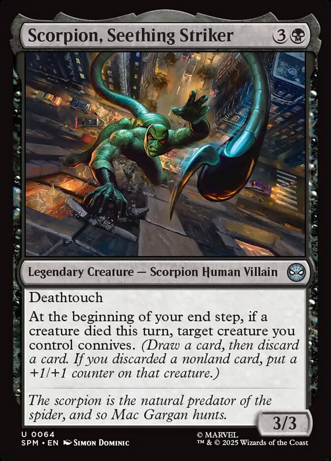 Scorpion, Seething Striker 64 (Marvel's Spider-Man)  - Foil | Good Games Adelaide SA