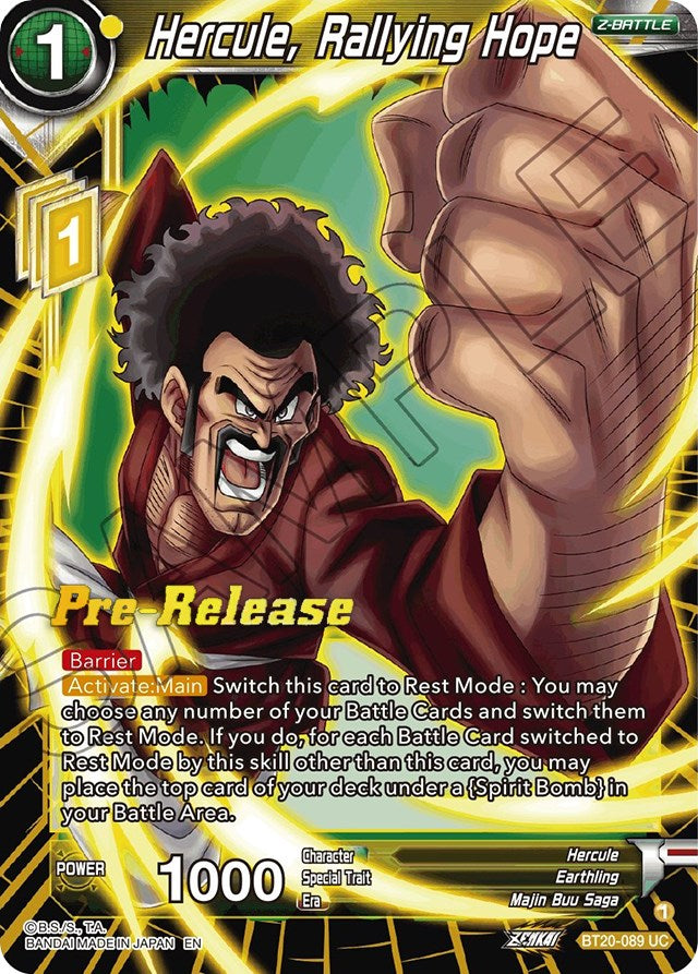 Hercule, Rallying Hope (BT20-089) [Power Absorbed Prerelease Promos] | Good Games Adelaide SA