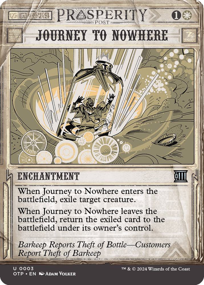 Journey to Nowhere 3 (Outlaws of Thunder Junction: Breaking News)  - Foil | Good Games Adelaide SA