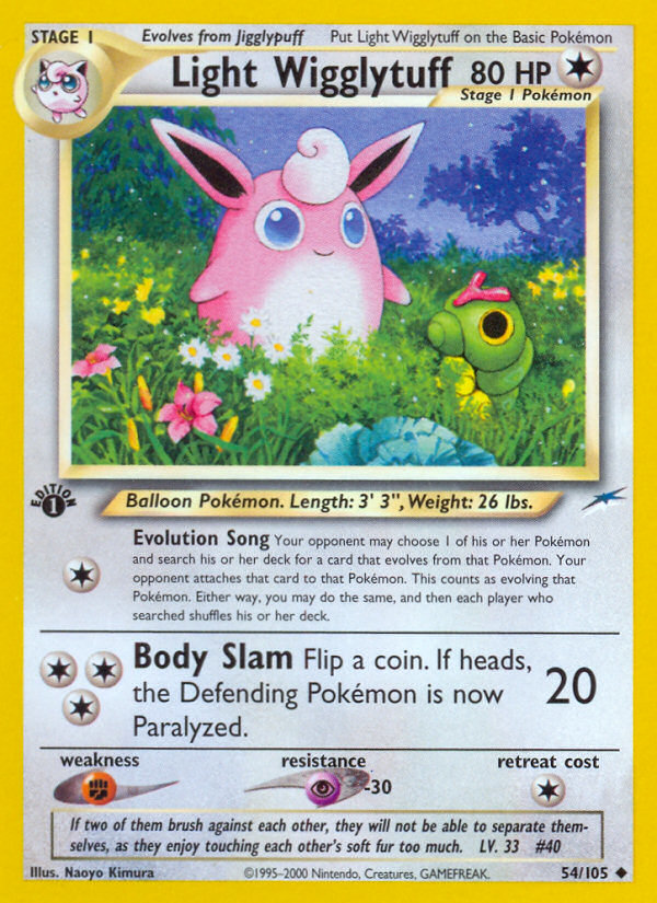 Light Wigglytuff (54/105) [Neo Destiny 1st Edition] | Good Games Adelaide SA