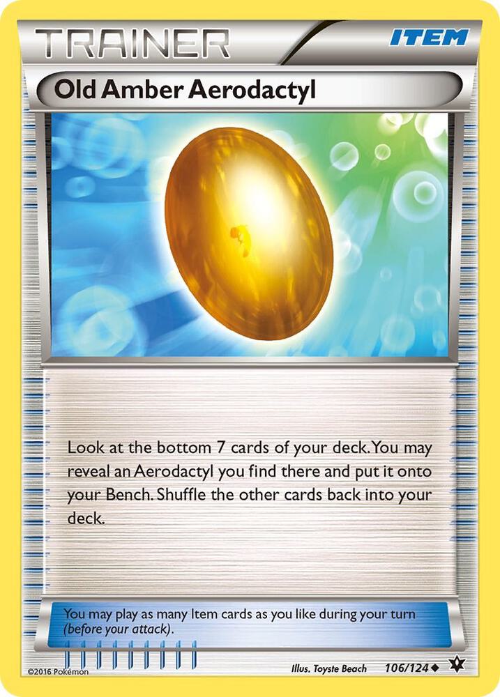 Old Amber Aerodactyl 106/124 (XY - Fates Collide)  | Good Games Adelaide SA