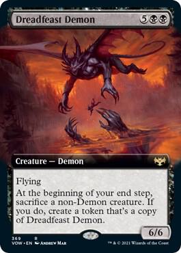 Dreadfeast Demon Extended Art 369 (Innistrad: Crimson Vow)  - Foil | Good Games Adelaide SA
