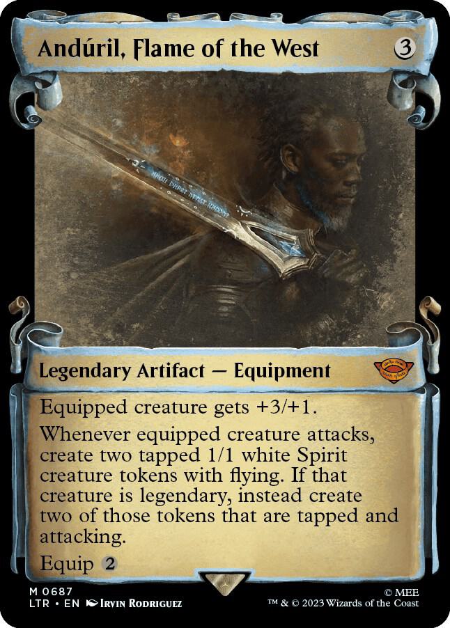 Andúril, Flame of the West 687 (Universes Beyond: The Lord of the Rings: Tales of Middle-earth)  - Showcase Scroll Foil | Good Games Adelaide SA