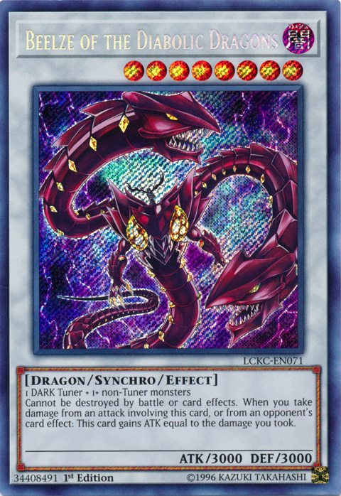Beelze of the Diabolic Dragons [LCKC-EN071] Secret Rare | Good Games Adelaide SA