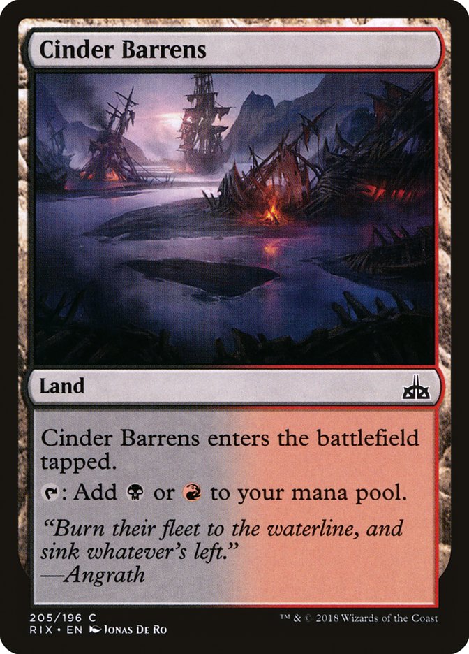 Cinder Barrens [Rivals of Ixalan] | Good Games Adelaide SA