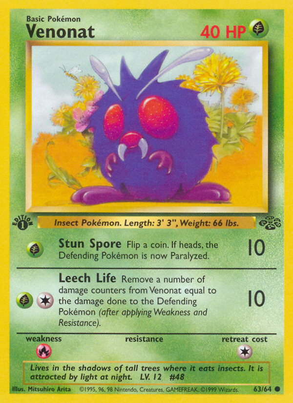 Venonat (63/64) [Jungle 1st Edition] | Good Games Adelaide SA