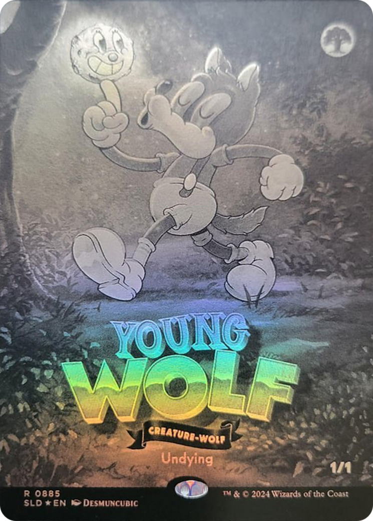Young Wolf (Black & White Foil) [Secret Lair Drop Series] | Good Games Adelaide SA