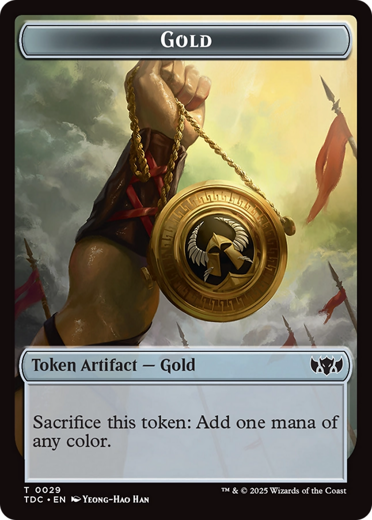 Elemental (0016) // Gold Double-Sided Token [Tarkir: Dragonstorm Commander Tokens] | Good Games Adelaide SA