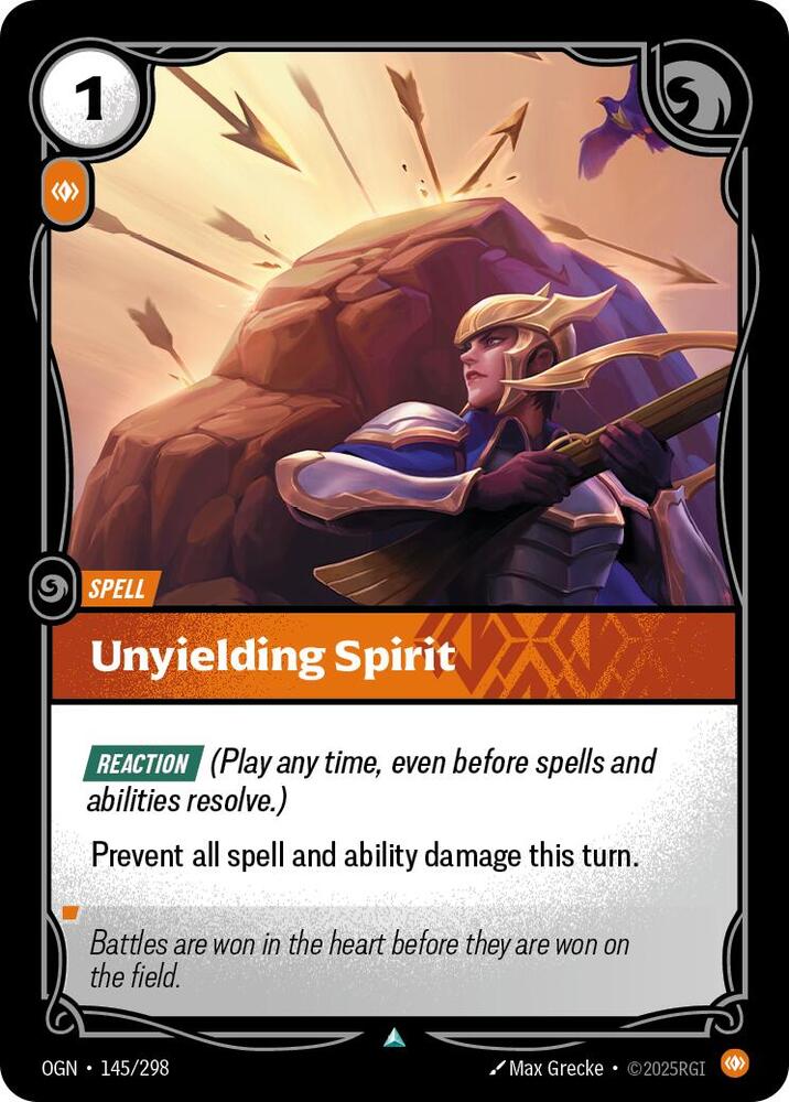 Unyielding Spirit 145/298 (Origins)  | Good Games Adelaide SA