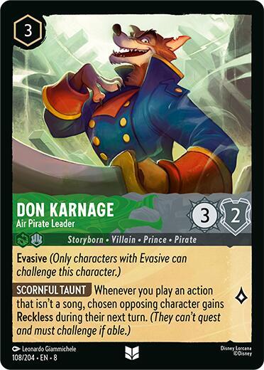 Don Karnage Air Pirate Leader 108/204 (Reign of Jafar)  - Cold Foil | Good Games Adelaide SA