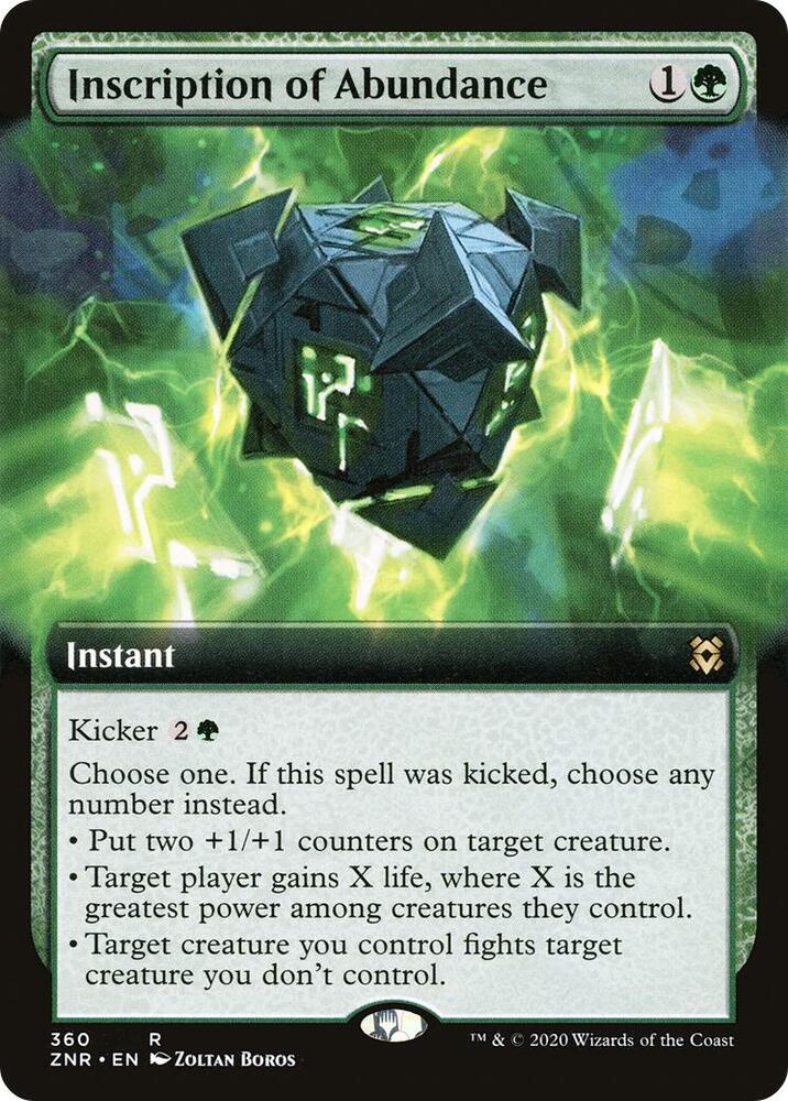 Inscription of Abundance 360 (Zendikar Rising)  | Good Games Adelaide SA
