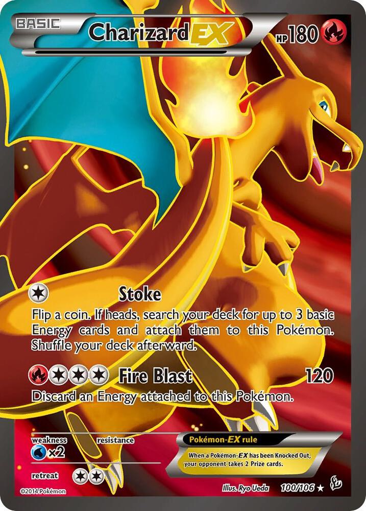 Charizard EX Full Art 100/106 (XY - Flashfire)  - Holofoil | Good Games Adelaide SA
