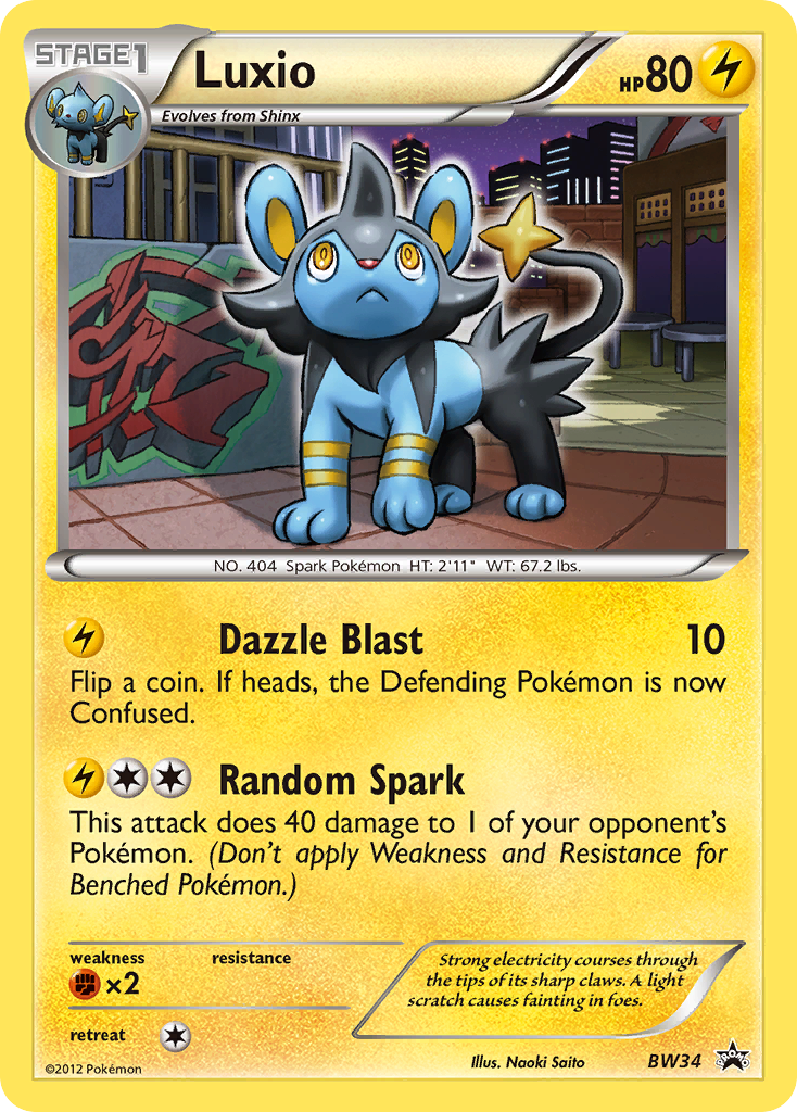 Luxio (BW34) [Black & White: Black Star Promos] | Good Games Adelaide SA