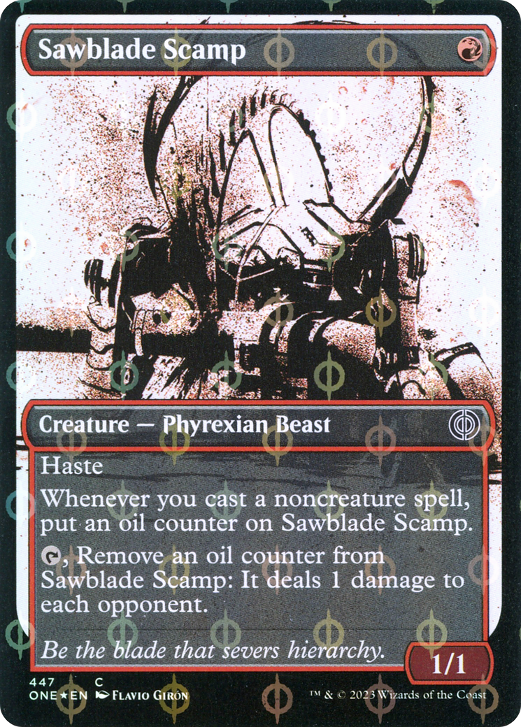 Sawblade Scamp (Showcase Ichor Step-and-Compleat Foil) [Phyrexia: All Will Be One] | Good Games Adelaide SA