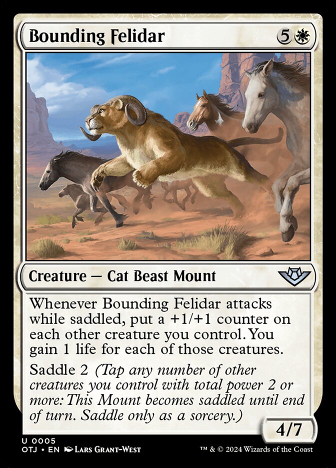 Bounding Felidar 5/286 (Outlaws of Thunder Junction)  - Foil | Good Games Adelaide SA