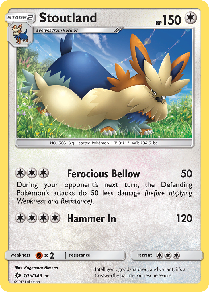 Stoutland (105/149) [Sun & Moon: Base Set] | Good Games Adelaide SA