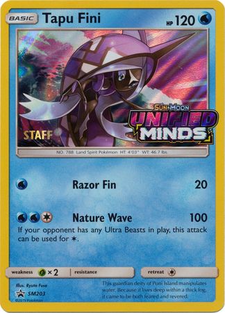 Tapu Fini (SM203) (Staff Prerelease Promo) [Sun & Moon: Black Star Promos] | Good Games Adelaide SA