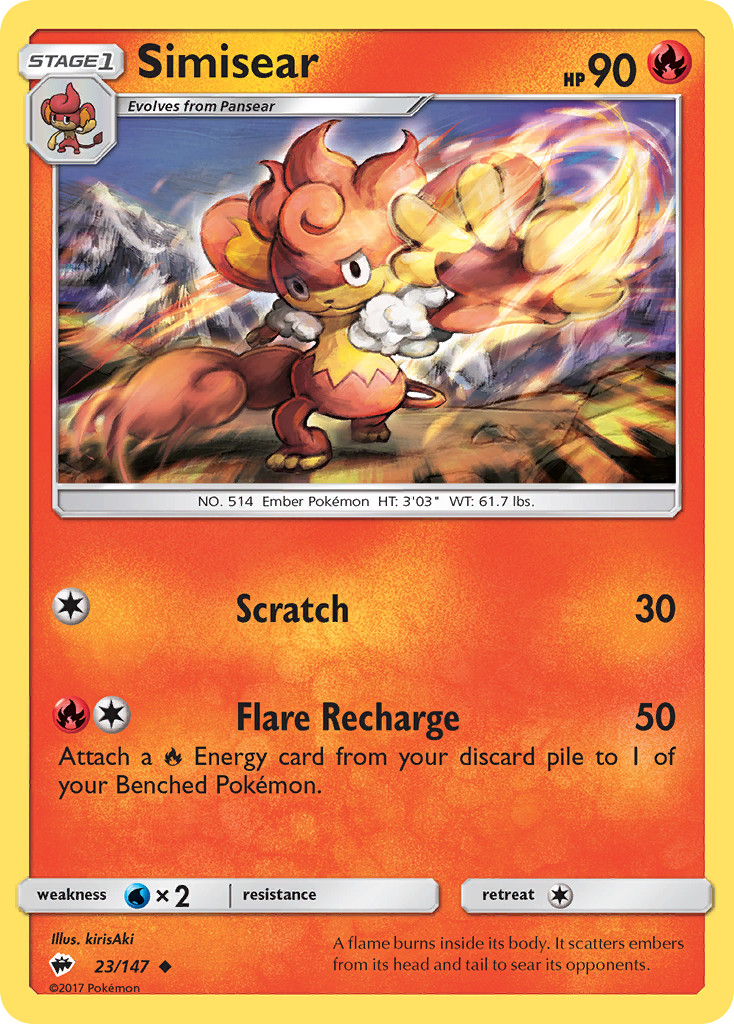 Simisear (23/147) [Sun & Moon: Burning Shadows] | Good Games Adelaide SA