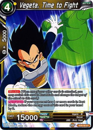 Vegeta, Time to Fight (Starter Deck - Rising Broly) [SD8-08] | Good Games Adelaide SA
