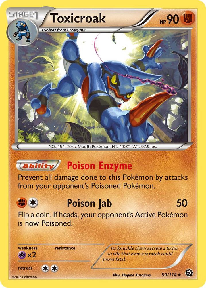 Toxicroak 59/114 (XY - Steam Siege)  | Good Games Adelaide SA