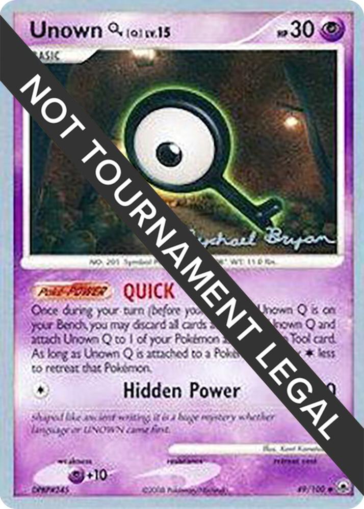Unown Q 2010 Mychael Bryan 49/100 (World Championship Decks)  | Good Games Adelaide SA