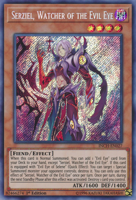 Serziel, Watcher of the Evil Eye [INCH-EN027] Secret Rare | Good Games Adelaide SA