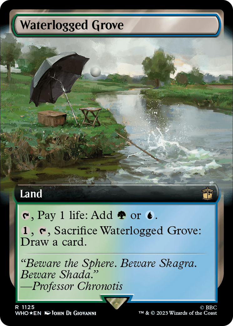 Waterlogged Grove (Extended Art) (Surge Foil) [Doctor Who] | Good Games Adelaide SA