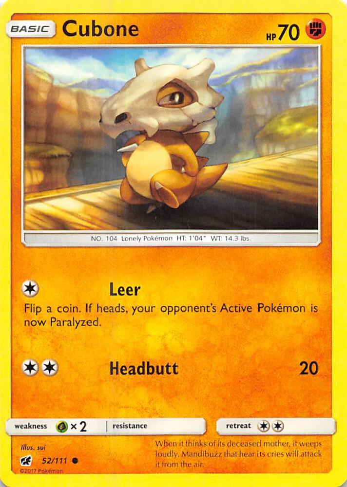 Cubone 52/111 (SM - Crimson Invasion)  | Good Games Adelaide SA