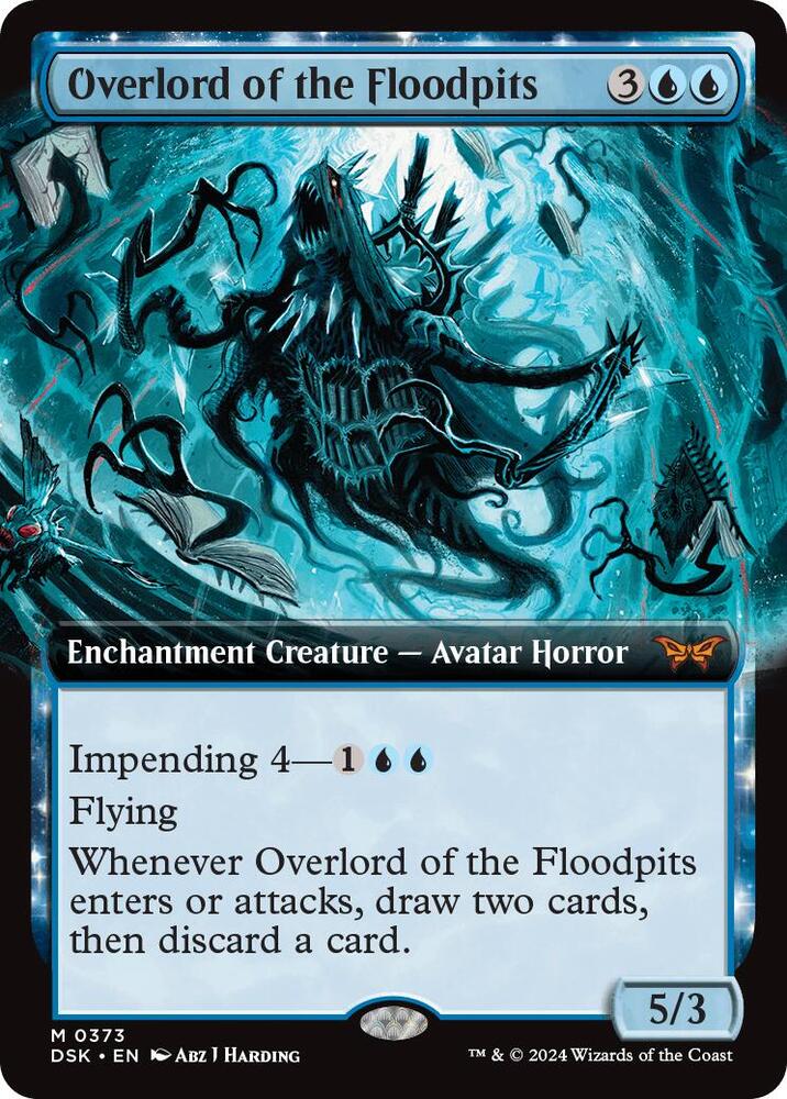 Overlord of the Floodpits 373 (Duskmourn: House of Horror)  - Extended Art | Good Games Adelaide SA
