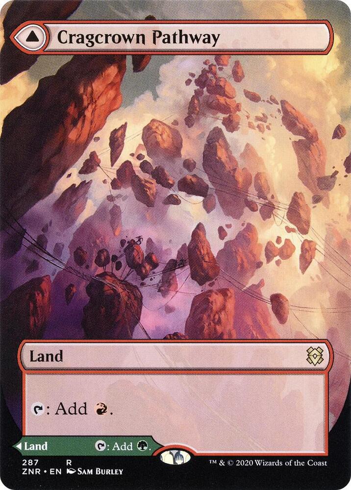 Cragcrown Pathway // Timbercrown Pathway 287 (Zendikar Rising)  - Extended Art | Good Games Adelaide SA