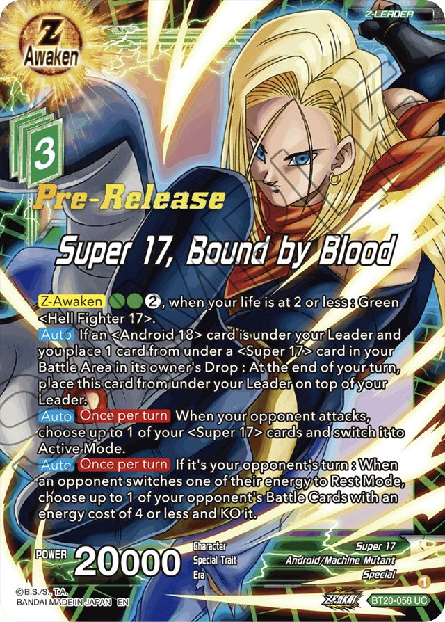 Super 17, Bound by Blood (BT20-058) [Power Absorbed Prerelease Promos] | Good Games Adelaide SA