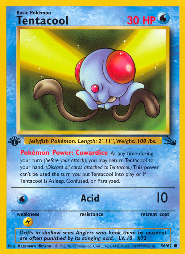 Tentacool (56/62) [Fossil 1st Edition] | Good Games Adelaide SA