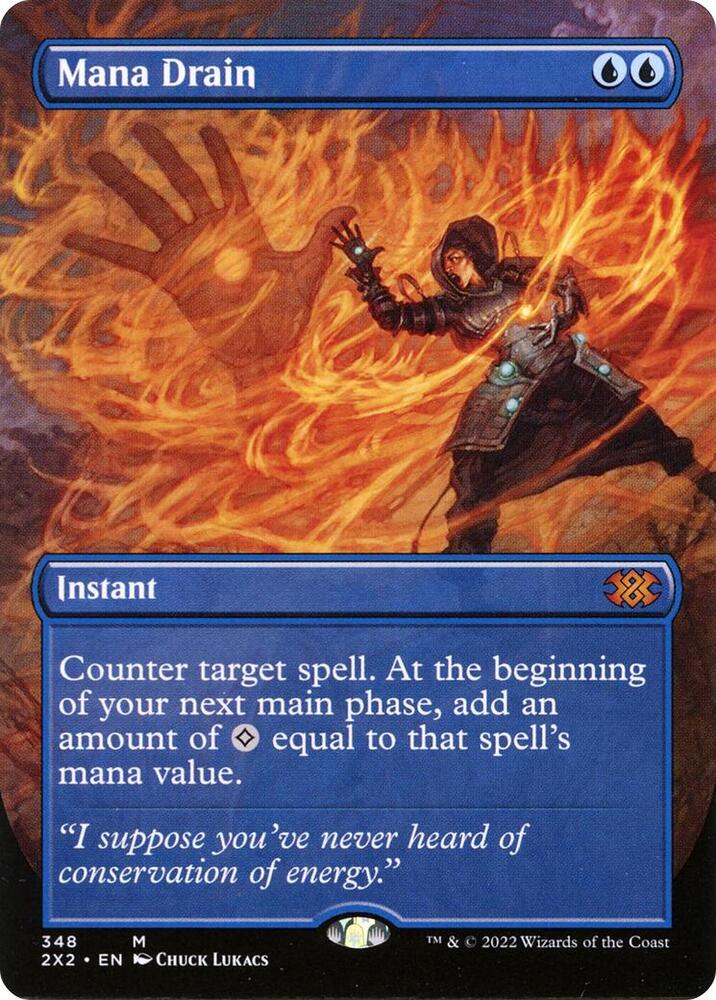 Mana Drain Borderless 348 (Double Masters 2022)  - Foil | Good Games Adelaide SA