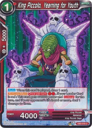 King Piccolo, Yearning for Youth [DB3-016] | Good Games Adelaide SA