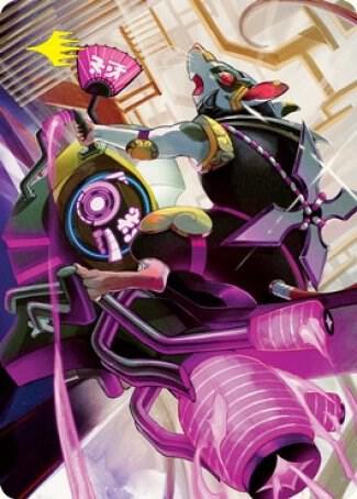Nashi Moon Sages Scion Art Card Gold Stamped Signature 59 (Art Series: Kamigawa: Neon Dynasty)  | Good Games Adelaide SA