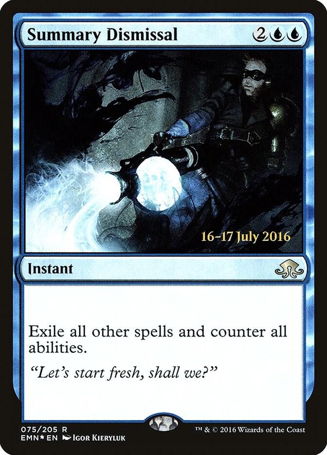 Summary Dismissal 75 (Prerelease Cards)  - Foil | Good Games Adelaide SA