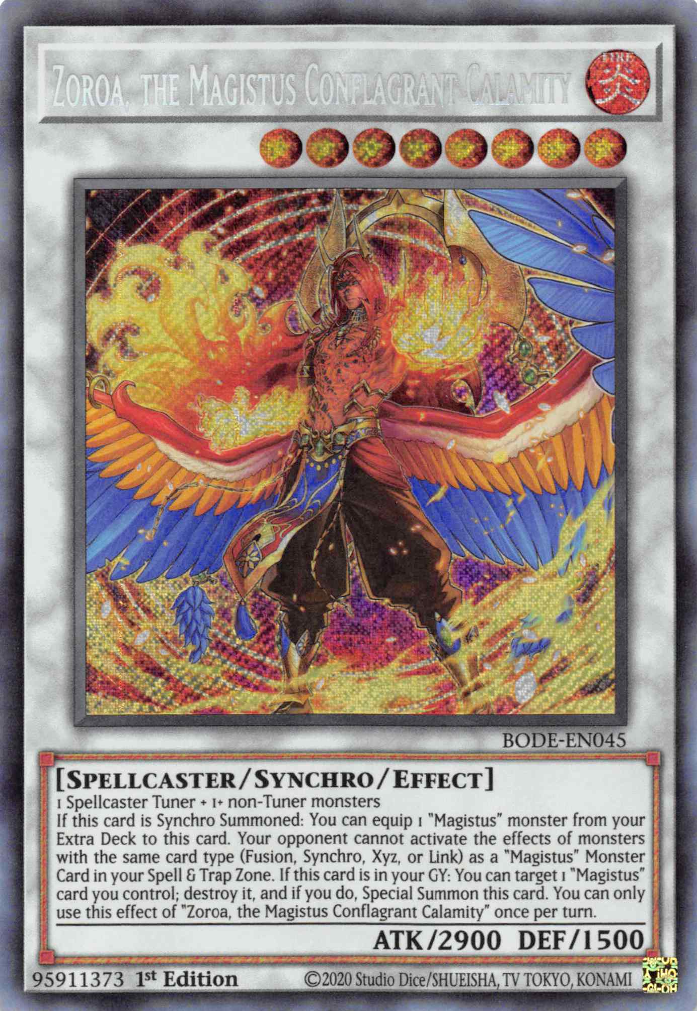 Zoroa, the Magistus Conflagrant Calamity [BODE-EN045] Secret Rare | Good Games Adelaide SA