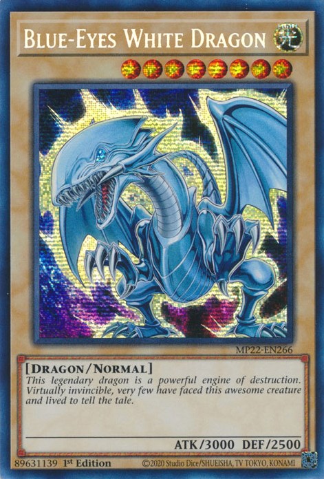 Blue-Eyes White Dragon [MP22-EN266] Prismatic Secret Rare | Good Games Adelaide SA