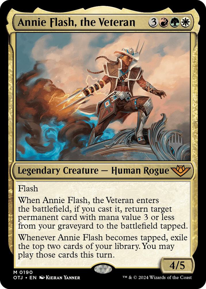 Annie Flash the Veteran 190 (Promo Pack: Outlaws of Thunder Junction)  - Foil | Good Games Adelaide SA