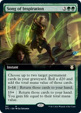 Song of Inspiration Extended Art 311 (Commander: Adventures in the Forgotten Realms)  | Good Games Adelaide SA