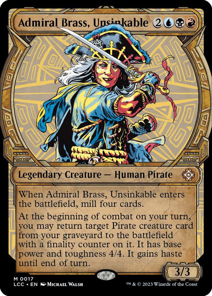 Admiral Brass, Unsinkable 17 (Commander: The Lost Caverns of Ixalan)  - Foil | Good Games Adelaide SA