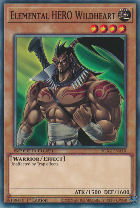 Elemental HERO Wildheart [SGX2-ENA10] Common | Good Games Adelaide SA