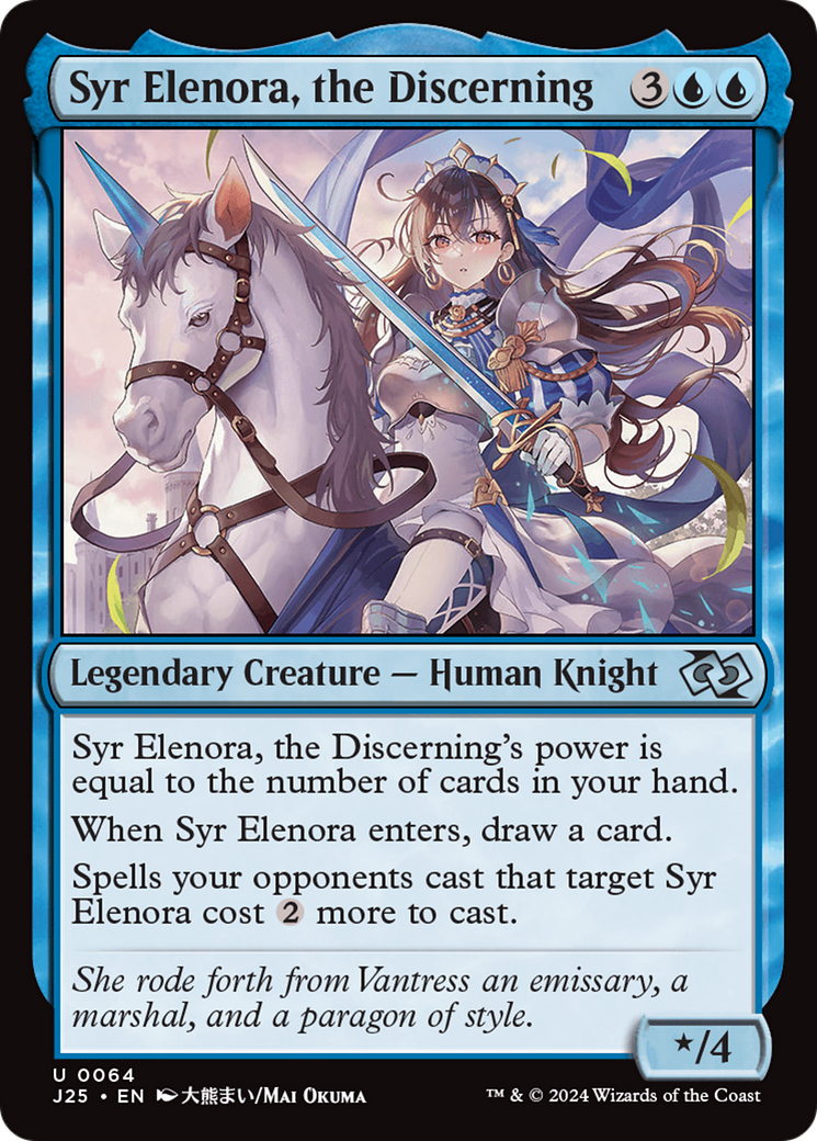 Syr Elenora, the Discerning (Anime) [Foundations Jumpstart] | Good Games Adelaide SA