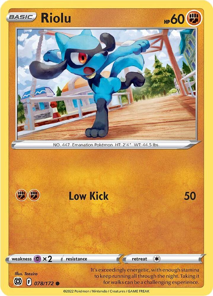 Riolu 078/172 (SWSH09: Brilliant Stars)  | Good Games Adelaide SA