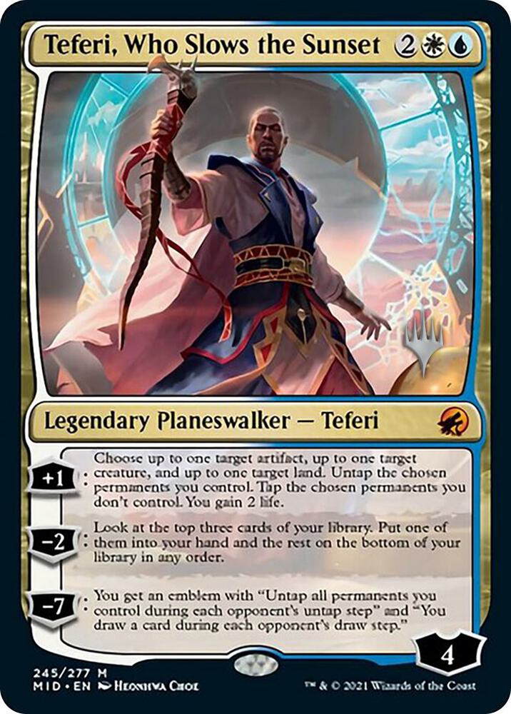 Teferi Who Slows the Sunset 245p/171 (Promo Pack: Innistrad: Midnight Hunt)  - Foil | Good Games Adelaide SA