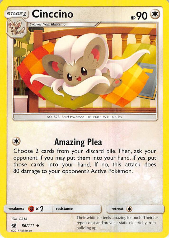 Cinccino 86/111 (SM - Crimson Invasion)  | Good Games Adelaide SA